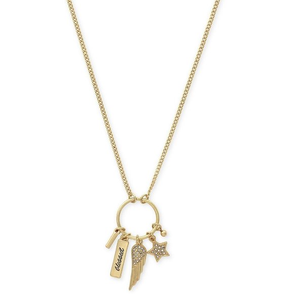BCBGeneration Jewelry - BCBGeneration Gold-Tone BLESSED Long Multi Charm Pendant Necklace